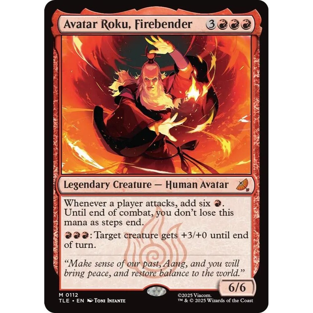 Avatar Roku, Firebender | TLE | 112 | NM/Mythic | 080-MTG-A